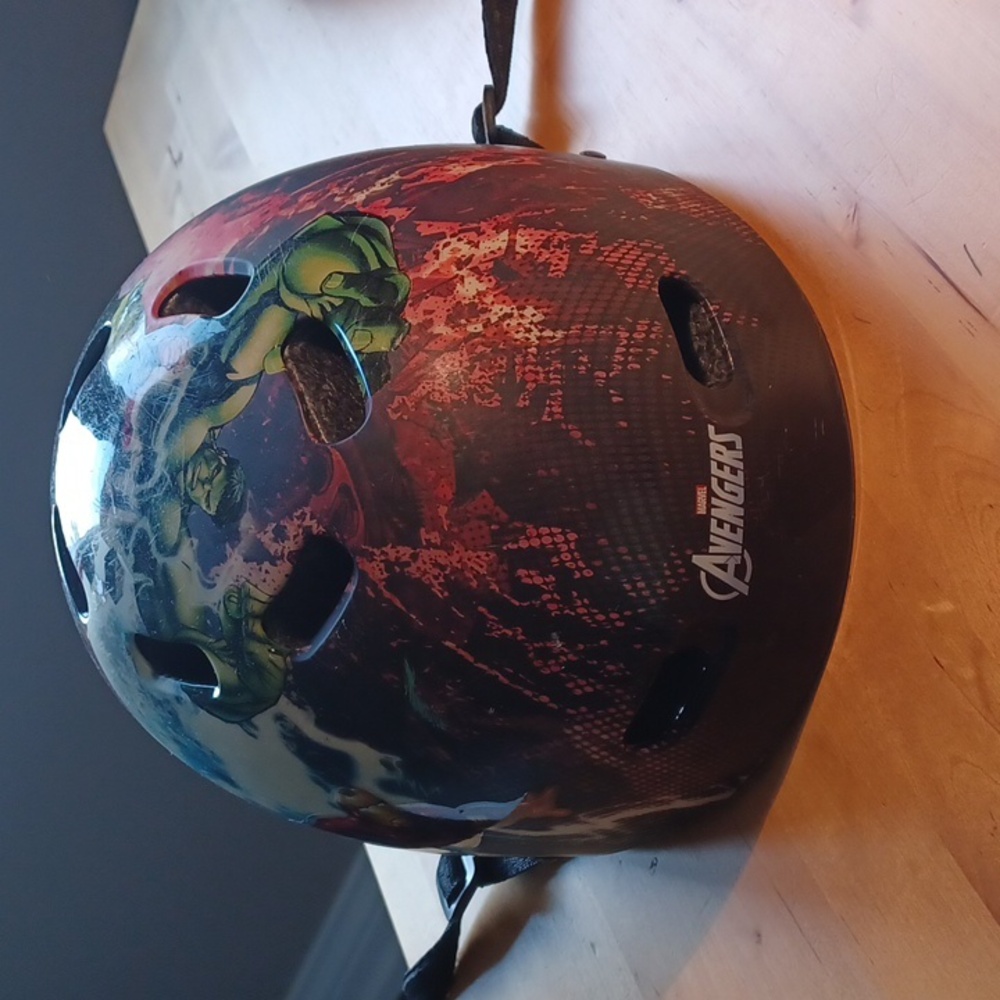 Avengers sport helmet.  5-8 year old